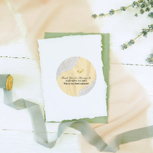 Sticker Rond 50e anniversaire de Mariage d'or Merci