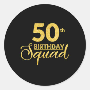 Sticker Rond 50E Escouade Py Anniversaire Yellow Gold