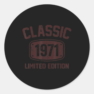 Sticker Rond 51 ans 1971 Limited Edition 51e anniversaire