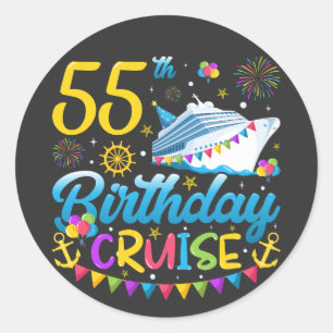 Sticker Rond 55e anniversaire Croisière B-Day Party