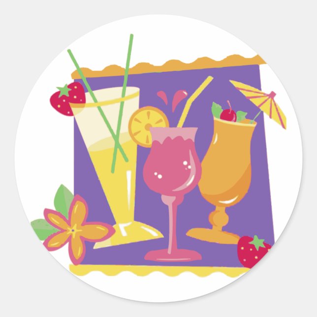 Sticker Rond 5 O'Horloge Quelque Part (Devant)