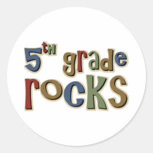 Sticker Rond 5e année Rocks Cinquième