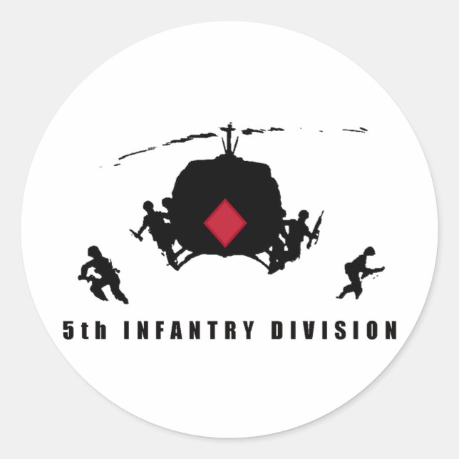 Sticker Rond 5e DIVISION D'INFANTERIE (Devant)