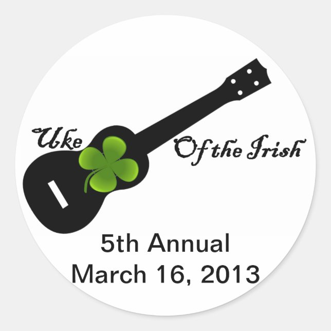 Sticker Rond 5e Uke annuel de l'Irish (Devant)