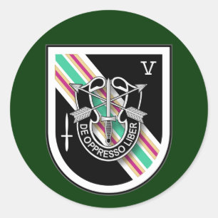 Sticker Rond 5ème SFG (A) - poignard OEF de groupe de travail