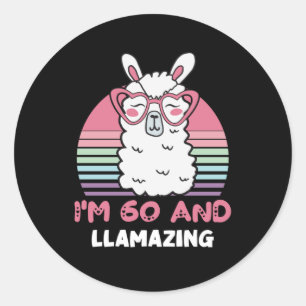 Sticker Rond 60 ans Anniversaire lamazing 60e anniversaire Llam