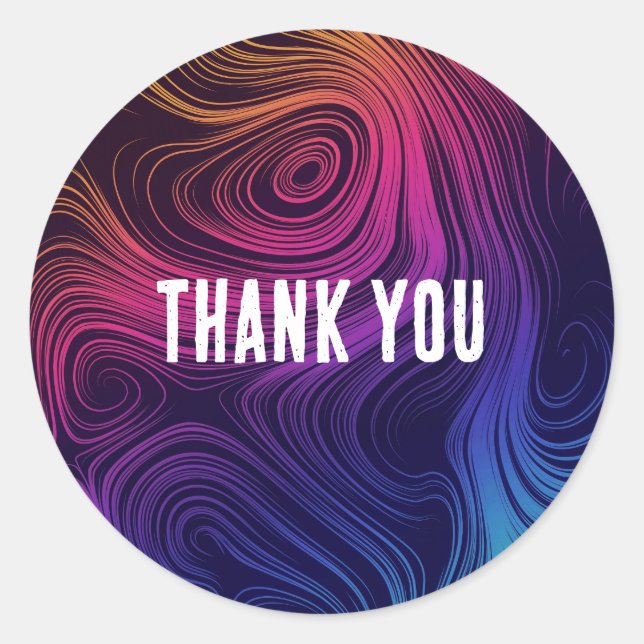 Sticker Rond 60 Cercles Vibe & Flèches Cool Merci (Devant)