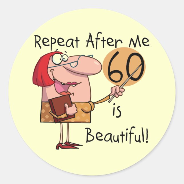 Sticker Rond 60 est de Beaux Tshirts et cadeaux (Devant)
