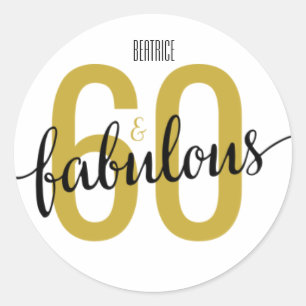 Sticker Rond 60 et fabuleux 60e anniversaire