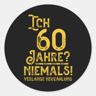 Sticker Rond 60 Geburtstag 60 Jahre Alt Baujahr Jahrgang 1960 G