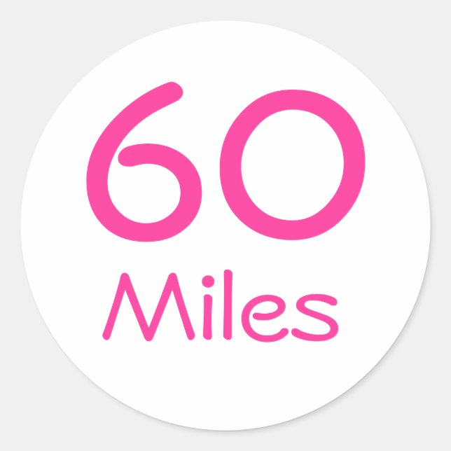 Sticker Rond 60 Miles (Devant)