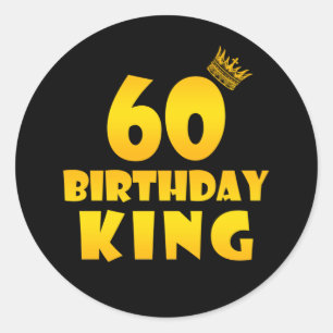 Sticker Rond 60e anniversaire Cadeau pour 60 ans Anniversaire R