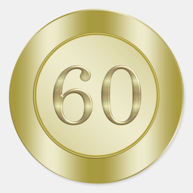 Sticker Rond 60e anniversaire du Mariage (Devant)