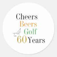 60e Anniversaire Félicitations et Bières Golf Mini