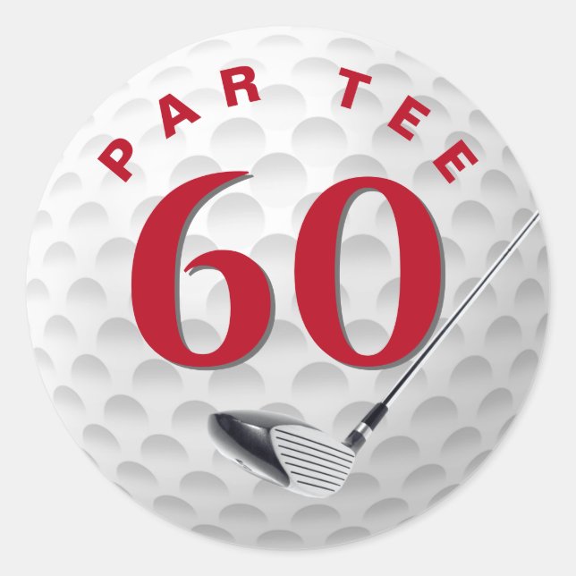 Sticker Rond 60e anniversaire Golf Ball (Devant)