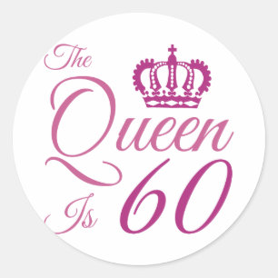 Sticker Rond 60e anniversaire Reine