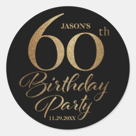 Sticker Rond 60e fête d'anniversaire