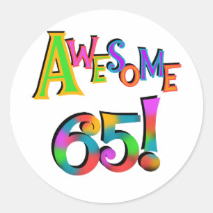 Sticker Rond 65 T-shirts et cadeaux impressionnants