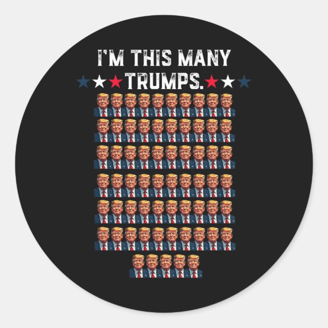Sticker Rond 65e anniversaire Je suis ce grand succès pour Trum (Devant)