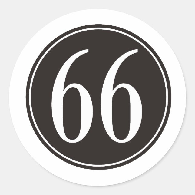 Sticker Rond #66 Cercle noir (Devant)