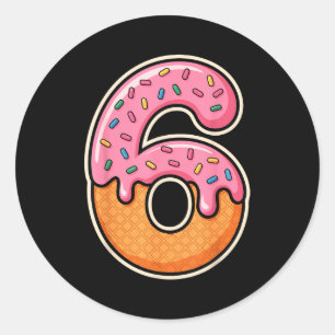 Sticker Rond 67 Costume Duo Halloween Correspondant Numéro 6 Et
