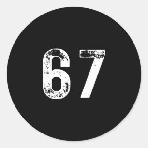 Sticker Rond 67 - Drôle Sweat - shirt à capuche de reprise de m