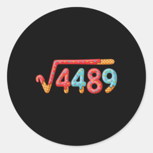 Sticker Rond 67 Glace Drip Meme Racine Carrée 4489