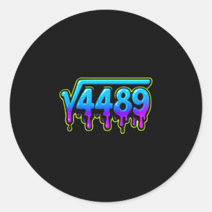 Sticker Rond 67 Glace Mème Racine Carrée 4489 Argot Prof De Mat
