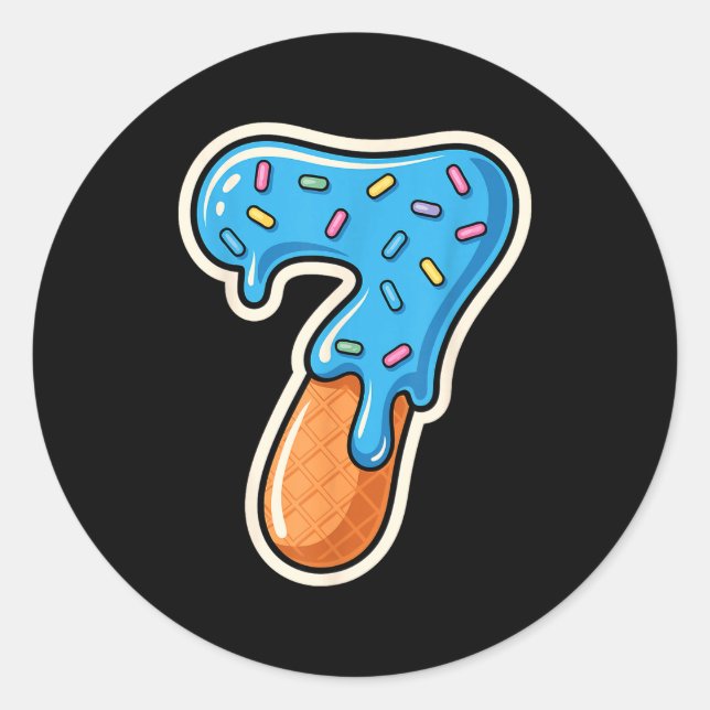 Sticker Rond 67 Halloween Costume Duo Matching Number 6 And 7 I (Devant)