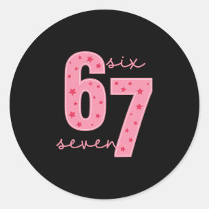 Sticker Rond 67 Mème 