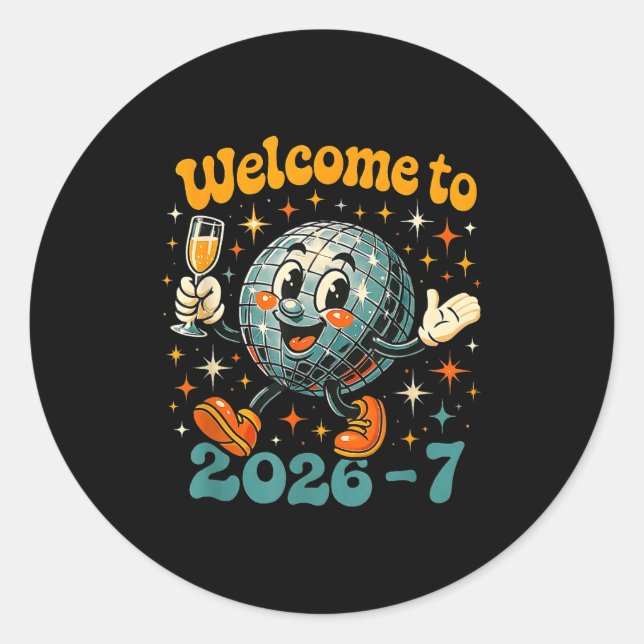 Sticker Rond 67 Meme Countdown Happy New Year Funny Drip Number (Devant)