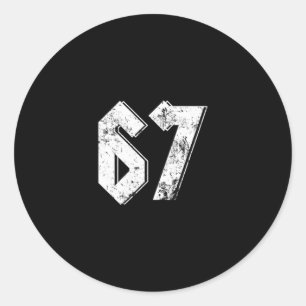 Sticker Rond 67 Meme Drôle Six Sept Meme 6 7