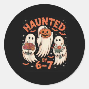 Sticker Rond 67 Meme Halloween Ensorcelé