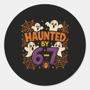 Sticker Rond 67 Meme Tendance Halloween Drôle Six Sept Générati
