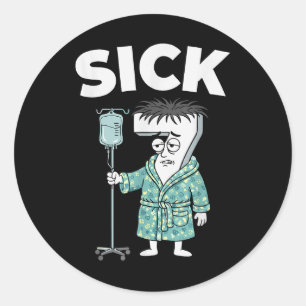 Sticker Rond 67 Sick Seven Six 6 7 Mème 