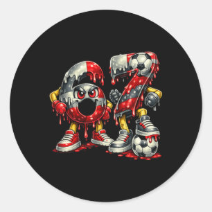 Sticker Rond 67 Soccer Six Seven Meme Alpha Garçons Et Filles C