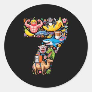Sticker Rond 67 Soixante-Sept Conception de Costume d'Halloween