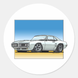 Sticker Rond 68_Firebird_WHITE