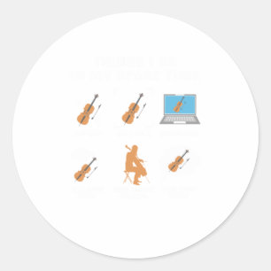 Sticker Rond 6 Choses Que Je Fais Dans Mon Joueur De Bonbons De