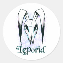 (6 gros autocollants) Logo de lapin Leporid
