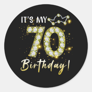Sticker Rond 70 ans C_s mon anniversaire 70e anniversaire Diamo