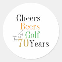 70e Anniversaire Félicitations et Bières Golf Mini
