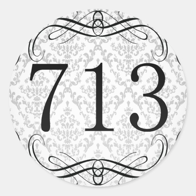 Sticker Rond 713 Indicatif régional (Devant)