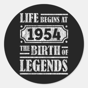 Sticker Rond 71 Ans 1954 Naissance De La Légende 71E Anniversai