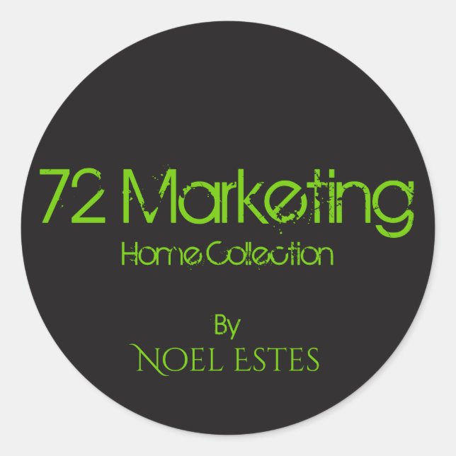 Sticker Rond 72autocollant marketing (Devant)