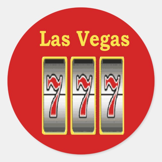 STICKER ROND 777 BÂTIMENTS DE VEGAS LAS (Devant)