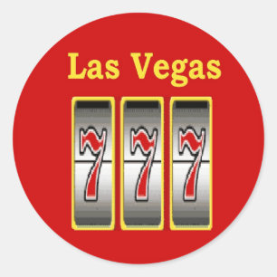 STICKER ROND 777 BÂTIMENTS DE VEGAS LAS