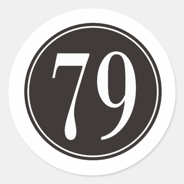Sticker Rond #79 Cercle noir (Devant)