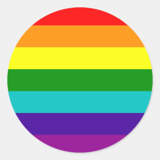 Sticker Rond 7 bandes Stick Gay pride arc-en-ciel