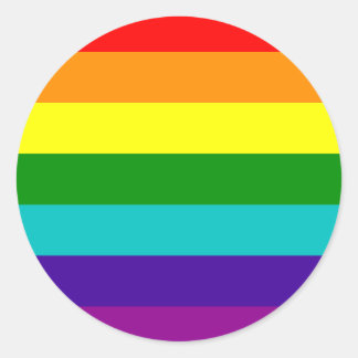 Sticker Rond 7 bandes Stick Gay pride arc-en-ciel